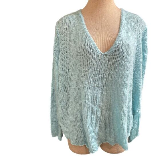 Wooden Ships Paola Buendia Blue Mohair Blend Sweater Size M/L - Picture 1 of 11